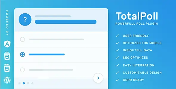 TotalPoll Pro - Responsive WordPress Poll Plugin - 6 best plugins to create polls on your website