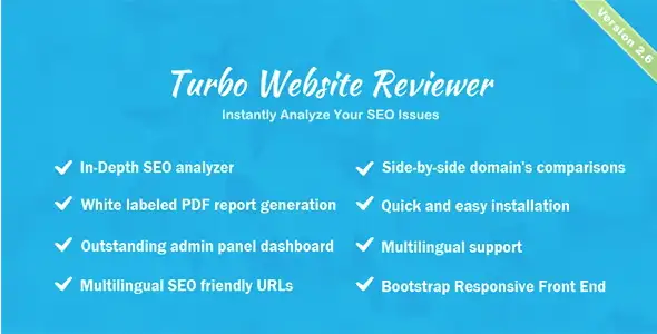 Turbo Website Reviewer - In-depth SEO Analysis Tool - The 5 Amazing SEO Tools (PHP Script) you need now