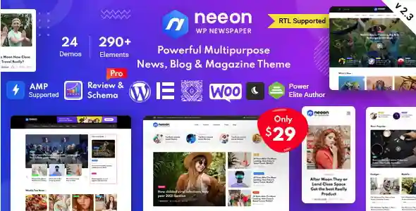 Neeon - WordPress News Magazine Theme - at appnelly.com - 13 Best WordPress Themes for News & Magazine