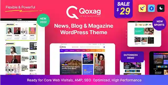 Qoxag - WordPress News Magazine Theme at appnelly.com - 13 Best WordPress Themes for News & Magazine