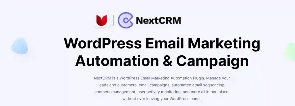 NextCRM Wp email automation - Best Email Marketing Plugins for WordPress - appnelly - appnellycom